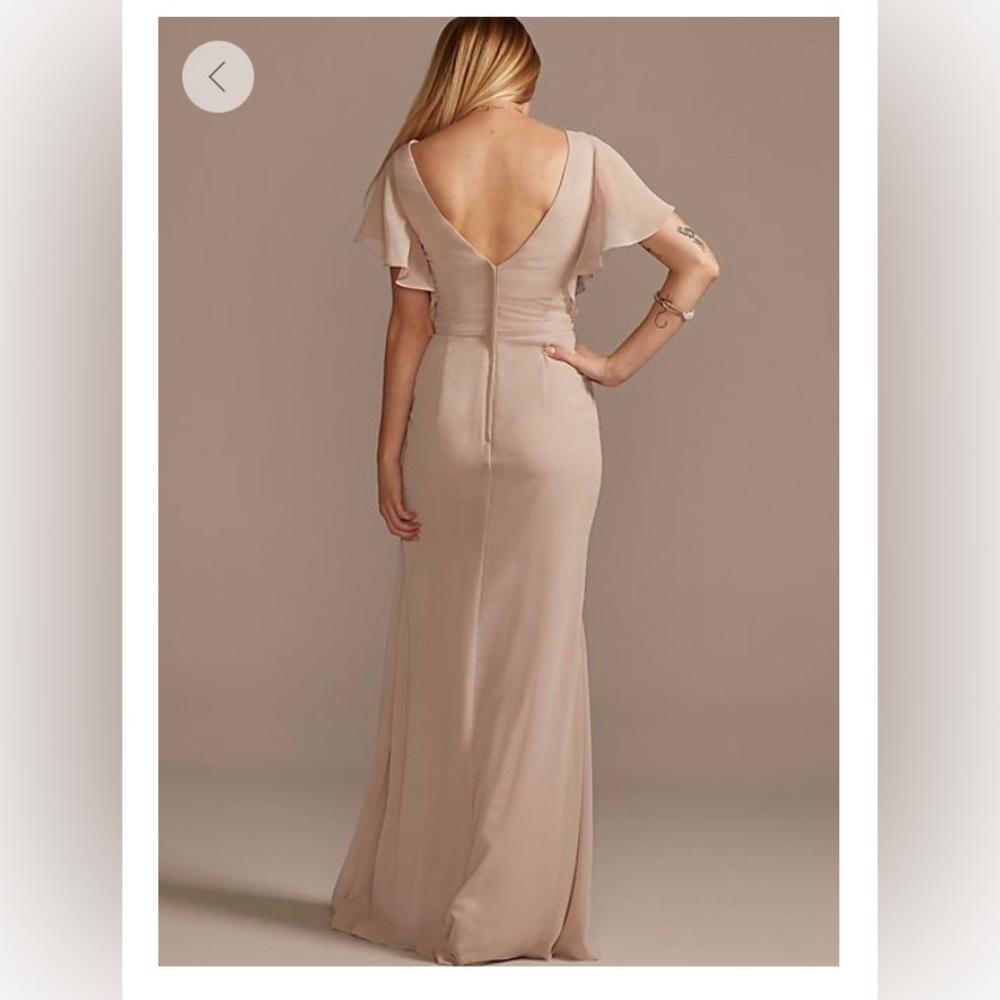 Cascade Flutter Sleeve David’s Bridal Bridesmaid … - image 3